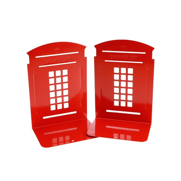 London Telephone Booth Non-Slip Metal Bookends  | NEW! - Picture 2 of 8